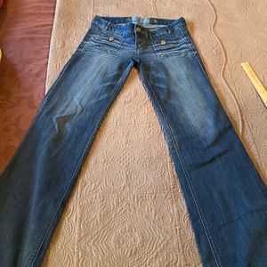 Y2K suuuuuuper low Vintage Express flare jeans!